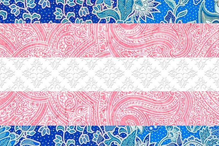 Di4anx's tweet image. I just edited a pride flag with a batik motif! ^v^