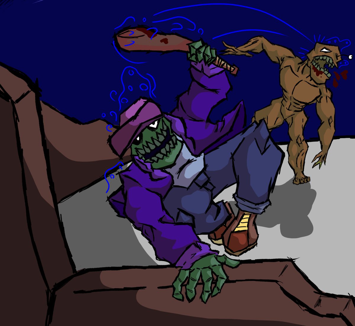 Dibujito de personaje, se llama Darwin