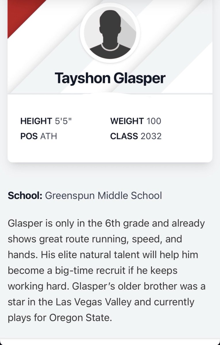 GlasperTyshon's tweet photo. Blessed to announce that i have received my first write up. Thank you to @PrepRedzoneNext .
@AlPopsFootball 
@ChadSimmons_

#co2031 #db #wr https://t.co/goZzJZ76dp