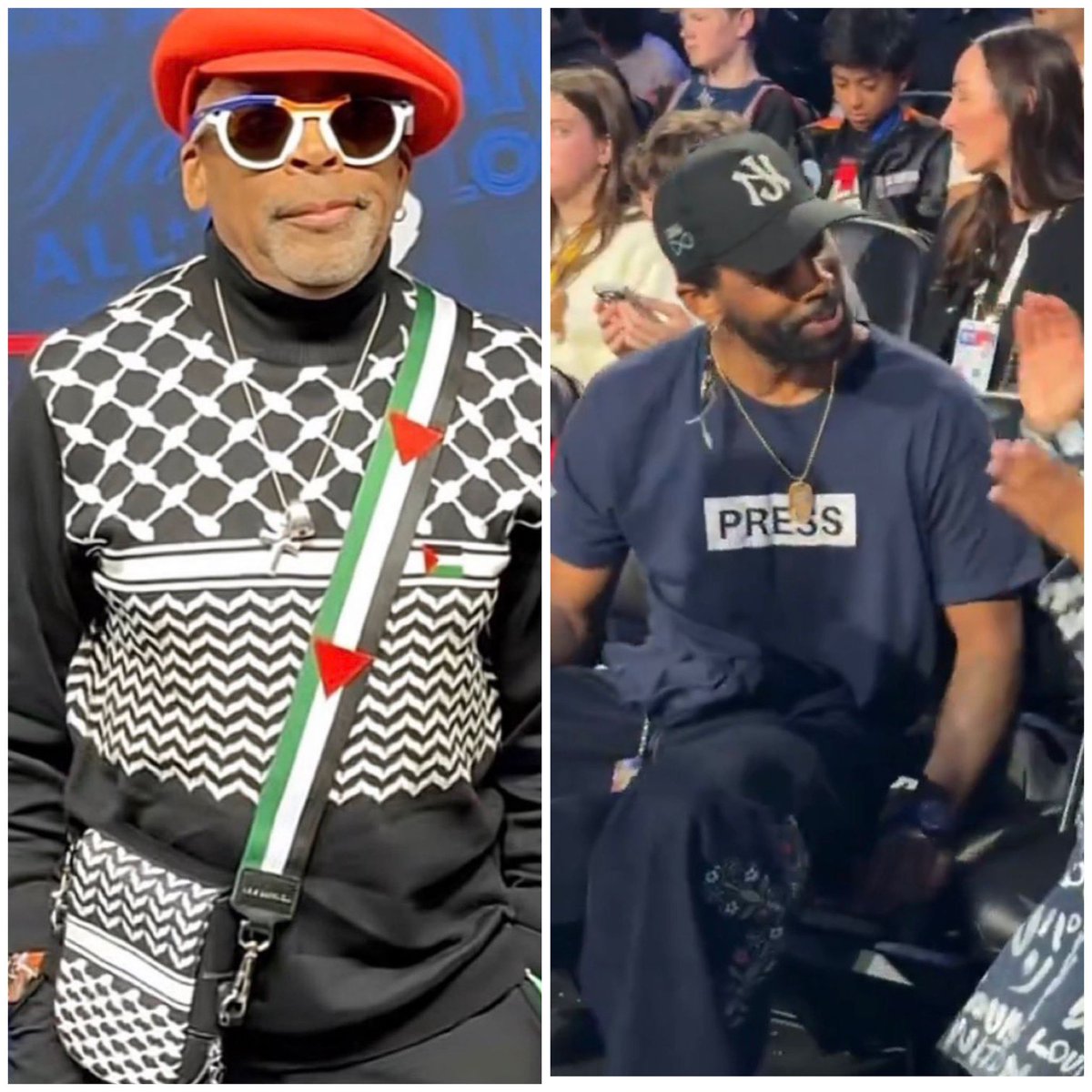 afshineemrani's tweet photo. Antisemitism doesn’t just make you hateful—it literally makes you a moron. 🤡🧠
​Imagine being Spike Lee. You’re 68 years old, you have two Oscars, and you’re a cinema legend. Yet, you spend your night dressing up like Yasser Arafat’s stylist just because a 25-year-old Israeli is on the court.
​The height of obsession is real:
​Deni Avdija: 6’9”, making history as the first Israeli NBA All-Star. 🇮🇱🔥
​Spike Lee: 5’4”, cosplaying for clout because a kid from Herzliya exists.
​Showing up to a basketball game in a keffiyeh-patterned sweater to "protest" an athlete is peak brain rot. While Spike and Kyrie were busy playing dress-up and chasing a spotlight that wasn’t theirs, Deni was busy earning it. 🏀
​It’s giving obsessed. It’s giving insecure. It’s giving… rent-free. 💅✨
​History remembers the players. Nobody remembers the guy in the weird sweater. Stay mad, Deni’s still an All-Star. 🇮🇱💪
​#DeniAvdija #NBAAllStar #SpikeLee #RentFree #AmYisraelChai #MainCharacterSyndrome