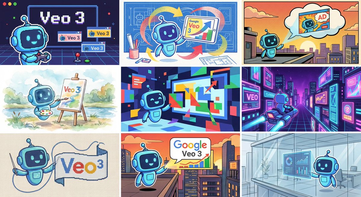 itsKevinLin's tweet photo. Google Veo 3 Powers Viral AI Video Ads Hitting 1M+ Views INSANE 👇

8 ways creators are using it to crush ads: https://t.co/J9Ao5j2LZW