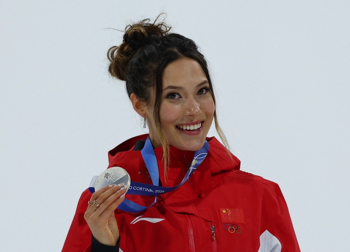 tkp1902's tweet photo. China's Eileen Gu added another Olympic medal to her collection on Monday, taking a silver in the big air event with two impressive jumps that made her the most decorated woman in the history of freestyle skiing. https://t.co/yJjJT4nO2G