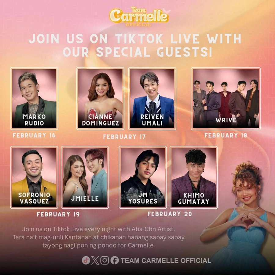 polarisabscbn's tweet photo. Fans of Carmelle also organized a week-long streaming campaign tied to a donation drive, joined by Polaris artists including #SofronioVasquez, #JMIELLE, #MarkoRudio, #WRIVE, #CianneDominguez, #ReivenUmali, #JMYosures, #KHIMO, #LorraineGalvez, #WizeEstabillo, #ArChan, #JezzIan. https://t.co/diljibcYw6