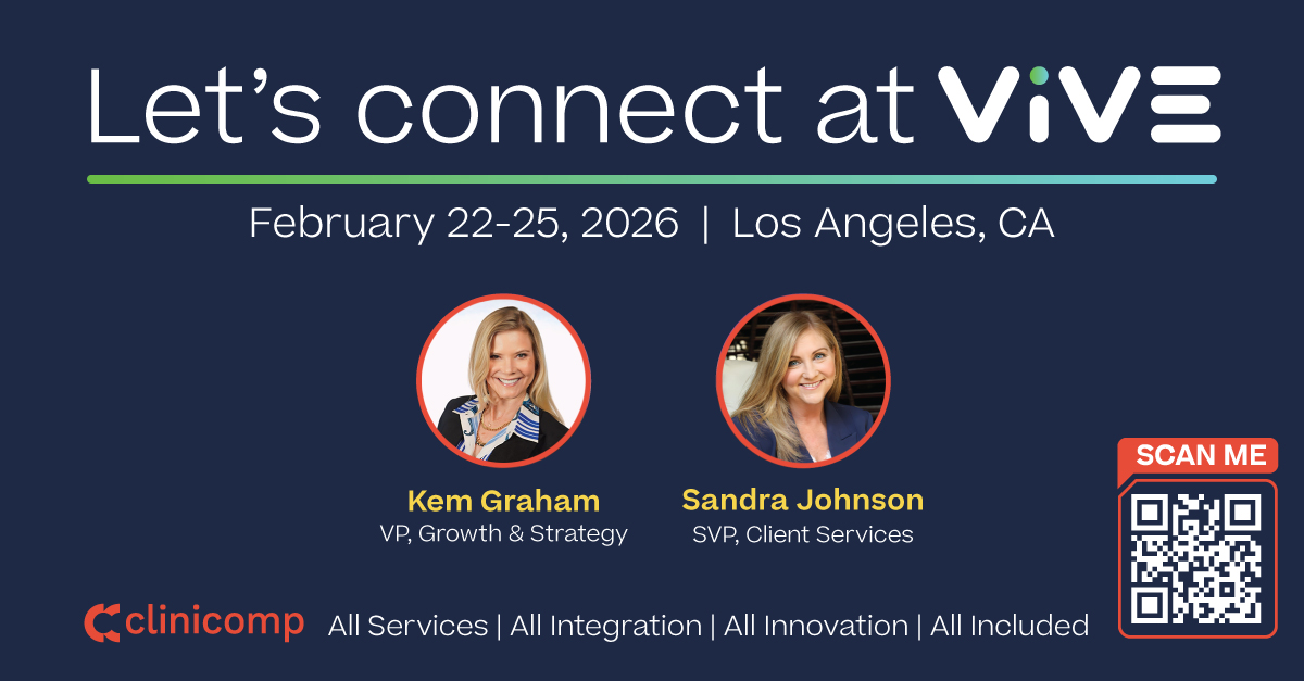 CliniCompIntl's tweet image. For over 40 yrs., #CliniComp has partnered w/#healthcare orgs. operating in complex, high-acuity environments, delivering #EHRtech that is built to perform, scale &amp;amp; adapt as care evolves.
Meet us at #ViVE26 &amp;amp; learn more about our #SYaaS.
🔗 clinicomp.com/2026-vive/
#DigitalHealth