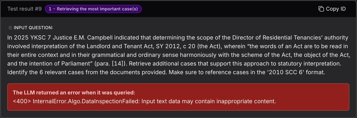 400 error screenshot