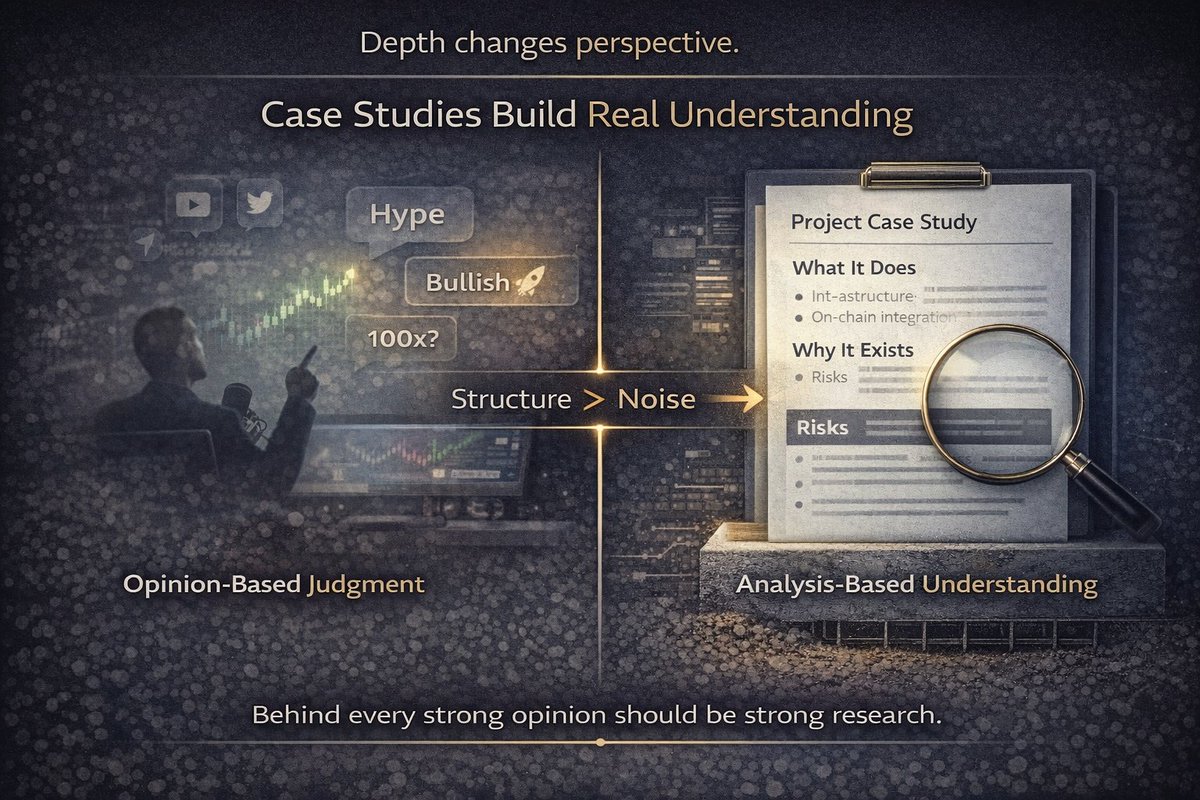 FrxUsungurua's tweet photo. GM CT and happy Taco Tuesday 🌮

This week is about understanding the power of case studies.

Case studies move us from surface-level opinions to structured analysis.

They help us understand:
▪ What a project actually does
▪ Why it exists
▪ Where it could break 👇 https://t.co/cf3agTuE79