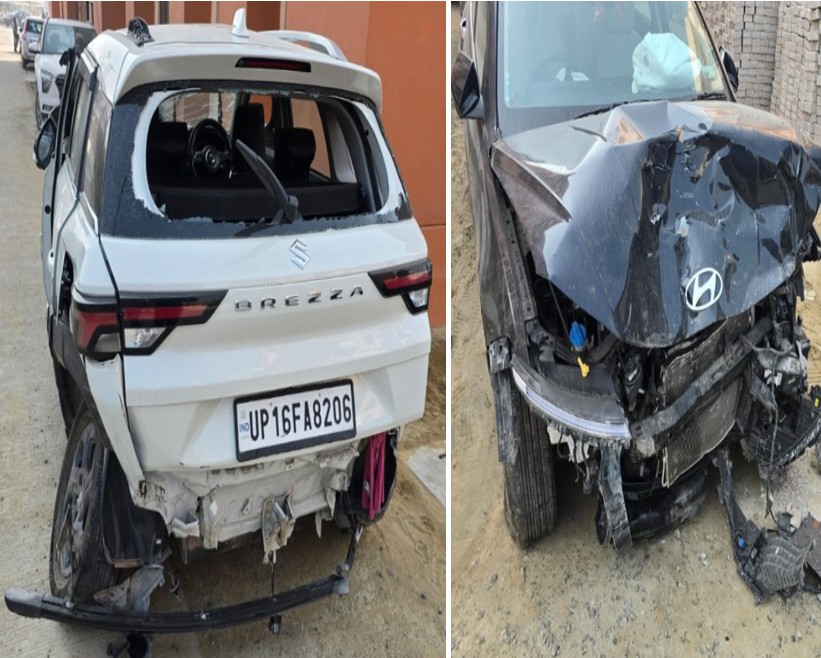 infokhabrimedia's tweet photo. Greater Noida: नशे की हालत में कार सवार ने दूसरी गाड़ी को मारी टक्कर, बाल-बाल बचा पीड़ित परिवार
#khabrimedia
#GreaterNoida
#Roadaccident #Runandhit #breakingnews #drunkdriver
#Marutibrezzacar #safety
@noidapolice #NoidaTragedy
@infokhabrimedia
https://t.co/VYGXPrOU8P https://t.co/n0y1KgiSQA