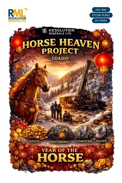 colitco's tweet photo. 🐎🧧 Celebrating the Year of the Horse with Resolution Minerals🧧🐎

As we welcome the Chinese New Year, we extend our warm wishes to the investors and stakeholders of @Resolution_LTD.

The Year of the Horse symbolizes strength, resilience, momentum, and success — qualities reflected in RML’s advancement of the Horse Heaven Project, Idaho, a multi-commodity opportunity targeting Gold, Antimony, Tungsten, and Silver in a strategically significant U.S. jurisdiction.

With increasing global focus on precious and critical minerals, projects such as Horse Heaven represent both opportunity and long-term strategic value.

We wish all the investors and stakeholders prosperity, progress, and continued success in the year ahead.

Pic courtesy @prospectordude 

#ResolutionMinerals #RML #HorseHeavenProject #ChineseNewYear #YearOfTheHorse #Gold #Antimony #Tungsten #Silver #CriticalMinerals #ASX #MiningInvestors #StakeholderValue #Colitco