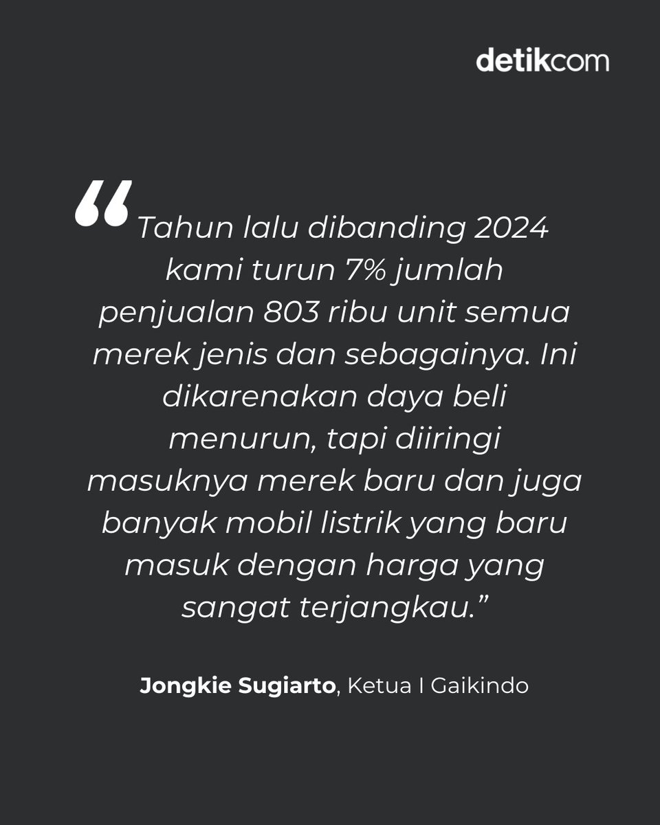 detikoto's tweet image. Penjualan mobil di Indonesia tahun lalu berada di level terendah sejak pandemi COVID-19. Ternyata ini penyebab utamanya! 🫣

#detikOto #Gaikindo