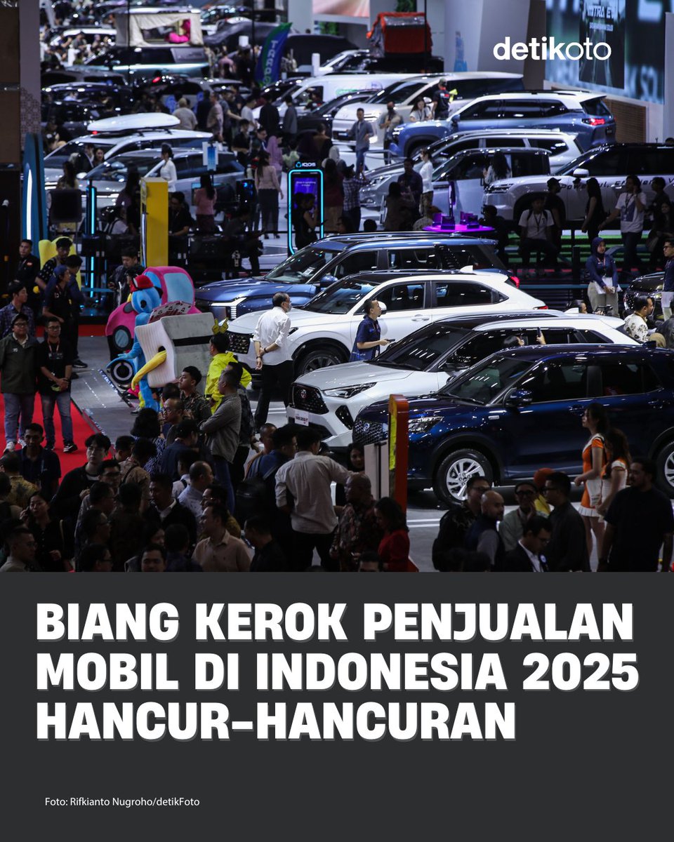 detikoto's tweet image. Penjualan mobil di Indonesia tahun lalu berada di level terendah sejak pandemi COVID-19. Ternyata ini penyebab utamanya! 🫣

#detikOto #Gaikindo
