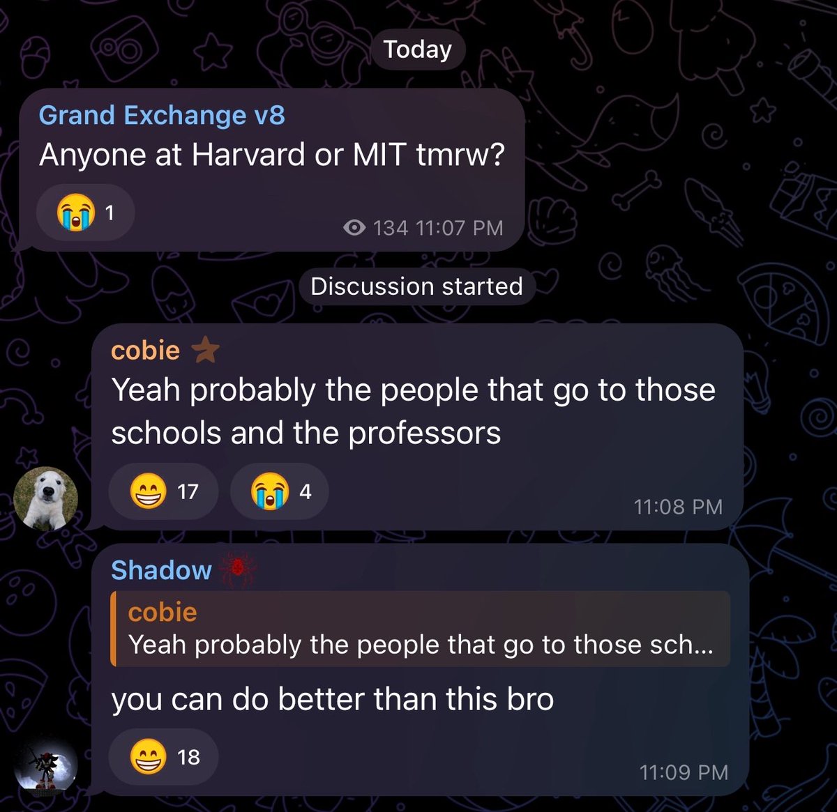 sobfarming's tweet image. .@cobie gets brutally sob farmed by @everythingmaxer in @thiccyth0t telegram

has the recent sale of Echo made cobie complacent?