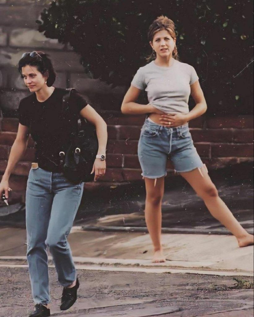 Jennifer Aniston and Courteney Cox, 90s