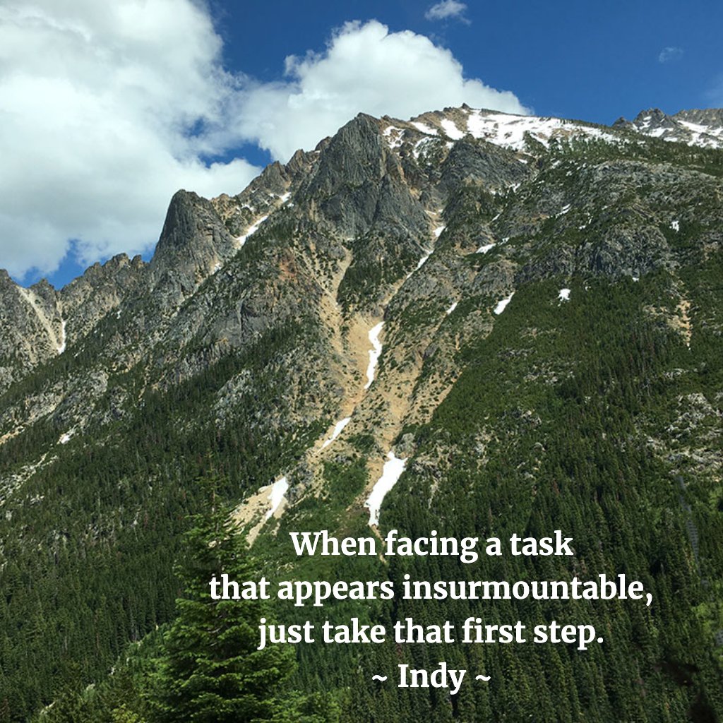 Happy Haiku Monday! Yeah, it's a bit late in the day, but it's not midnight yet. Ha Ha
Here's to a new week. Take on that challenge and give it your best- one step at a time...