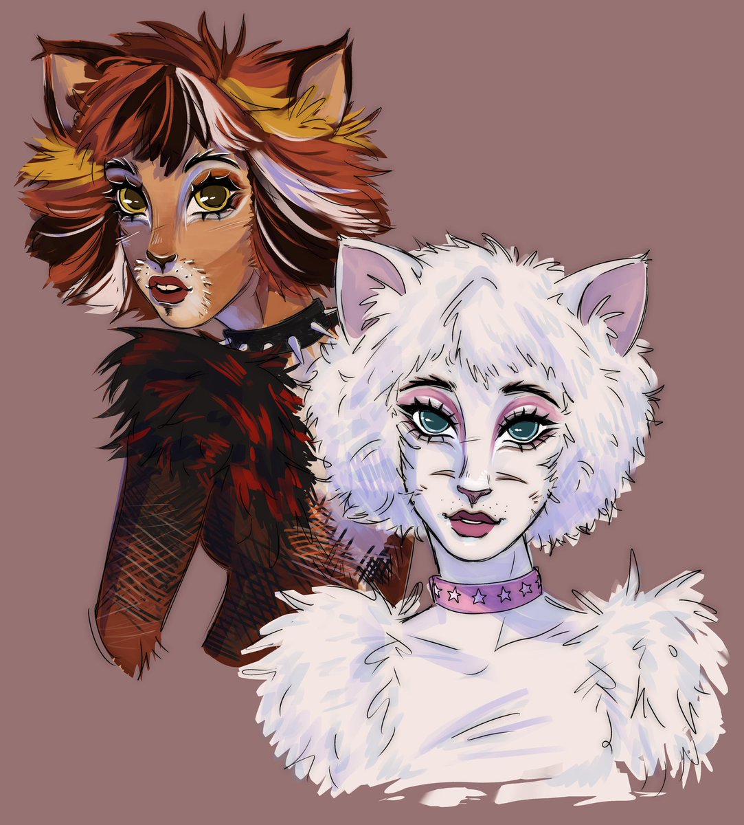 aobagina's tweet image. victoria and jemima wip ~ oh my favourite jellicle kittens I LOVE THEMM SO MUCUUC