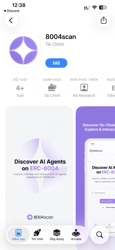 DinhTuy49729843's tweet photo. 1/
Bạn từng muốn duyệt AI agent ERC-8004 trực tiếp trên điện thoại chưa? 🤯
Tin vui: @8004_scan Mobile đã chính thức ra mắt 📱
#ERC8004 #AIAgents #AgenticAI #Web3 #Crypto
Apple App Store: https://t.co/Q4w9a42GwW 
Google Play Store: https://t.co/fJQZDpdTjF https://t.co/NuZ3bXZQ7b