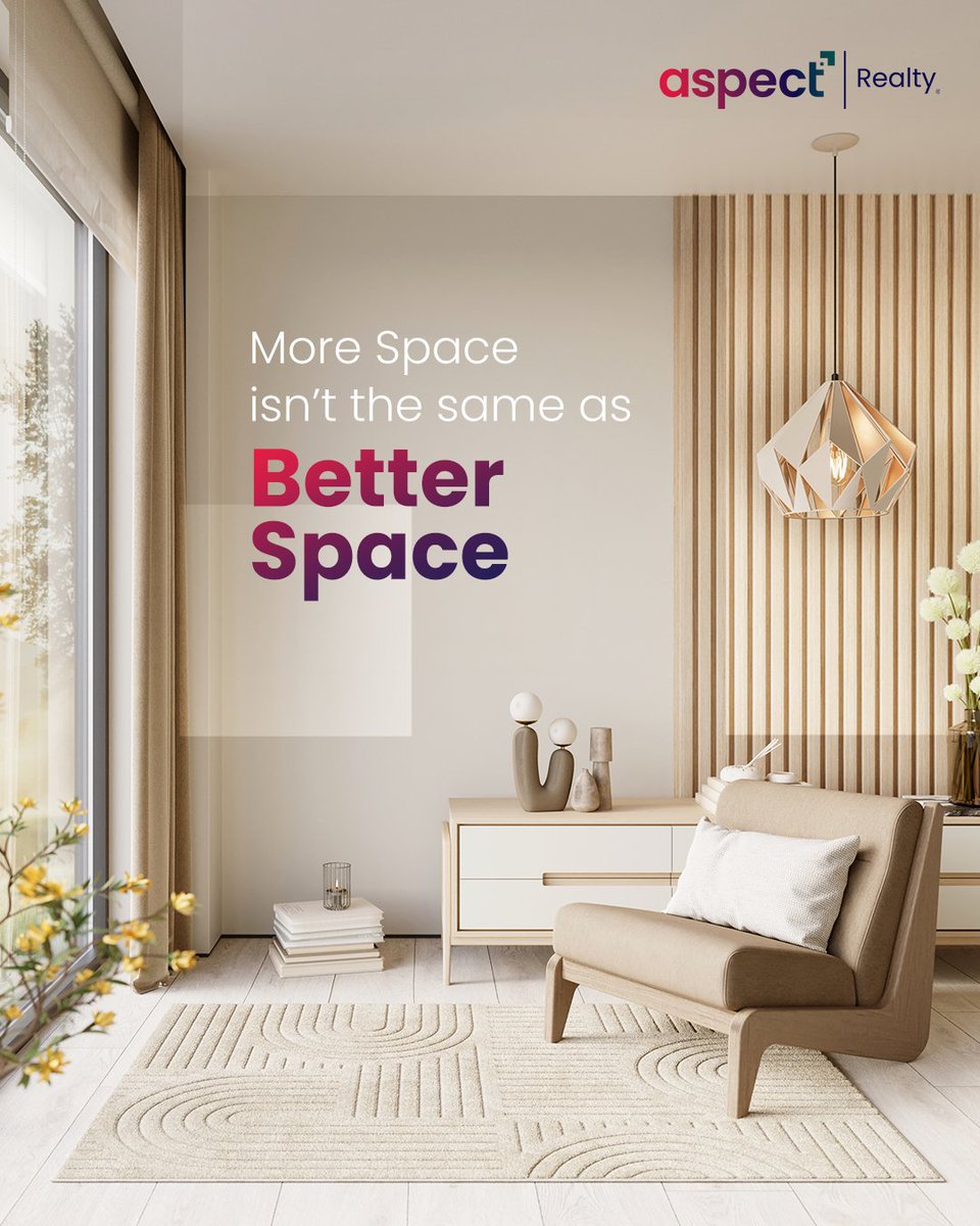 Aspect_realty's tweet image. In the real estate market, bigger floor areas don’t always guarantee better living. Poor planning leads to dead zones and wasted square footage.
That’s why today’s homes are designed to maximise usability.

#AspectRealty #DesignMatters #ModernHomes #RealEstateTrends