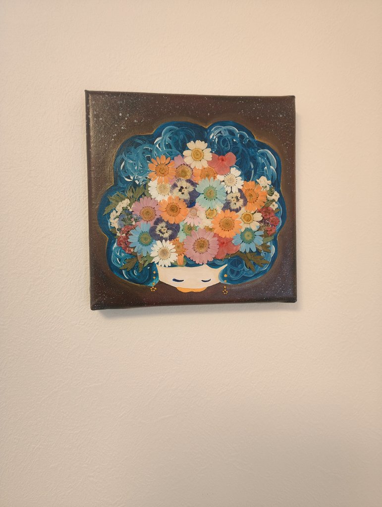 絵画 kurage フラコレで購入したじゃくそんさんの絵画がとどきましたー！！早速