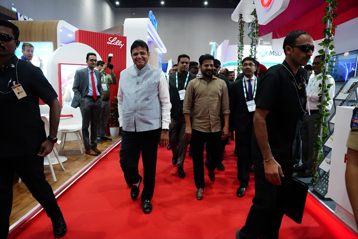 OffDSB's tweet photo. Inauguration of the 23rd edition of BioAsia 2026, being held in Hyderabad on February 17–18, alongside Hon’ble Chief Minister A. Revanth Reddy garu under the theme “TechBio Unleashed: AI, Automation & the Biology Revolution” reflects Telangana’s resolve to lead the global shift driven by the convergence of AI, data and biotechnology, positioning Hyderabad at the forefront of next-generation life sciences, digital health, and advanced manufacturing.

#BioAsia2026 #TechBioUnleashed #Hyderabad #AIinHealthcare #DSB #TelanganaRising