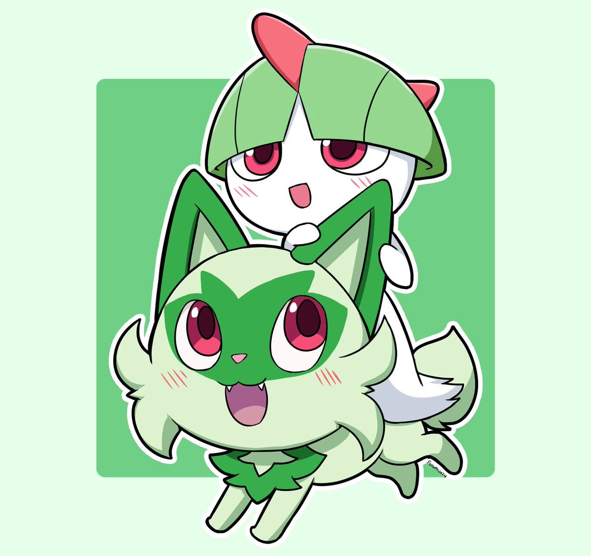 Happy Meowbro &amp; Voirchan in first stage form.