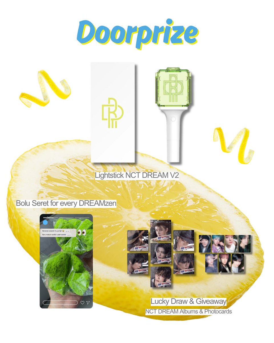 SWEET LIKE DREAM, SOUR LIKE LUCK 🍋

Win:
💚 NCT DREAM Lightstick V2
💿 NCT DREAM Albums
📸 NCT DREAM Photocards
🧁Bolu Seret for every DREAMzen

Don’t miss your chance to bring home something special 👀

Who’s ready to get lucky? 🍀✨