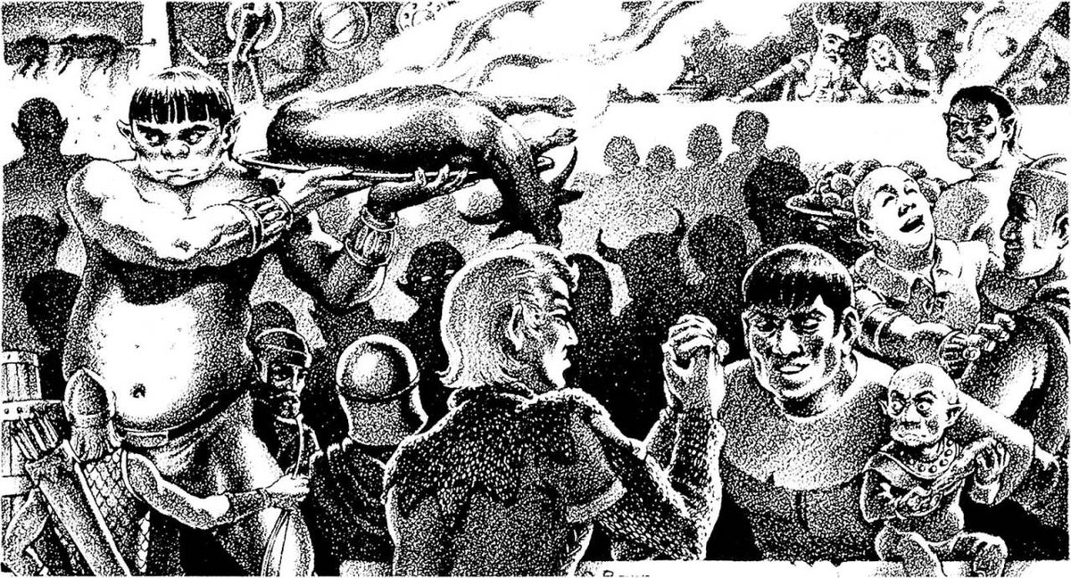 OldSchoolRPGArt's tweet photo. George Barr - Art from 𝘎𝘋𝘘1-7 𝘘𝘶𝘦𝘦𝘯 𝘰𝘧 𝘵𝘩𝘦 𝘚𝘱𝘪𝘥𝘦𝘳𝘴 (Gary Gygax), 1986, TSR, Inc. #tsr #dnd #dndart #trrpg #ttrpgs #ttrpgart https://t.co/XBN9P09g2t