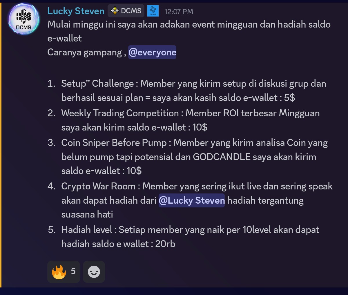 dcmscommunity's tweet photo. Yakin nih ga pada mau join?
@Kyysteven dah buat event yang keren nih
Kalau mimin boleh ikutan , mau ikutan 😁

#CryptoCommunity #Airdrop #Airdrops #AirdropAlert  #Giveaway #Giveaways #CryptoAirdrop #CryptoGiveaway #zonauang https://t.co/p9DWzDEGZ2