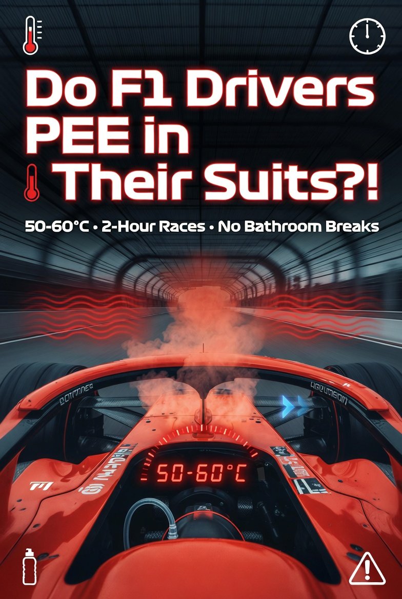 vimukthi05's tweet photo. Real question: Do F1 drivers PEE in their suits during races? 💦🏎️
Cockpit temp = 50-60°C, no AC, no breaks… the answer might shock you.
Stories from Hamilton, Ricciardo, Norris &amp; more inside.
 https://t.co/yxvqz5ExZZ

#F1 #Formula1 #RISERCONCERTD2 #目黒蓮誕生祭2026 #paobc #Race https://t.co/ao6JMtJbZq
