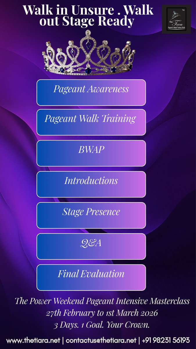 The Power Weekend Pageant Intensive Masterclass
The Pageant Intensive Masterclass is a 3 Day Professional Pageant Training Experience created to deliver high impact grooming, personalised corrections, and a final evaluation under expert guidance.
