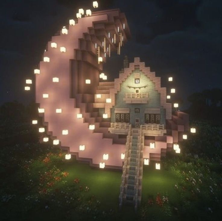 heart_jpg's tweet image. moon house minecraft build