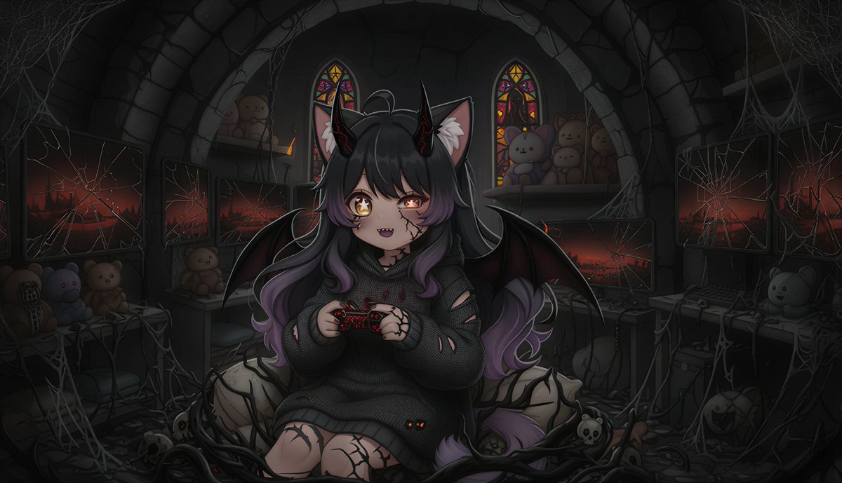 Mimi_NekoVT's tweet photo. Mimi Neko? Sheโs long gone. you found Mimi Demon.๐๐
You thought you caught a Neko? Darling, I am the demon.โฐ๏ธโ ๏ธ
#MimiNeko #MimiDemon #OriginalCharacter #OC #DemonGirl #DarkAesthetic #CharacterEvolution #NekoToDemon #DarkFantasy #SpookySeason #DigitalArt #AlternativeStyle https://t.co/oOuEvpREGy