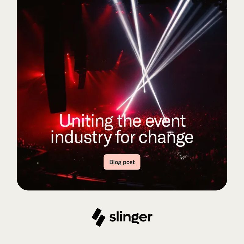 slinger_to's tweet photo. The event industry is a powerful engine for connection, bringing people together for shared experiences that leave lasting impressions. But it’s also an industry with immense potential to drive societal change far beyond the boundaries of individual events. 

At Slinger, we believe that by uniting as one, the event industry can transform how people travel to and from these shared moments — and ridesharing is at the heart of that transformation. 

Check out our blog thoughts here: https://t.co/7UGanPzfA4
