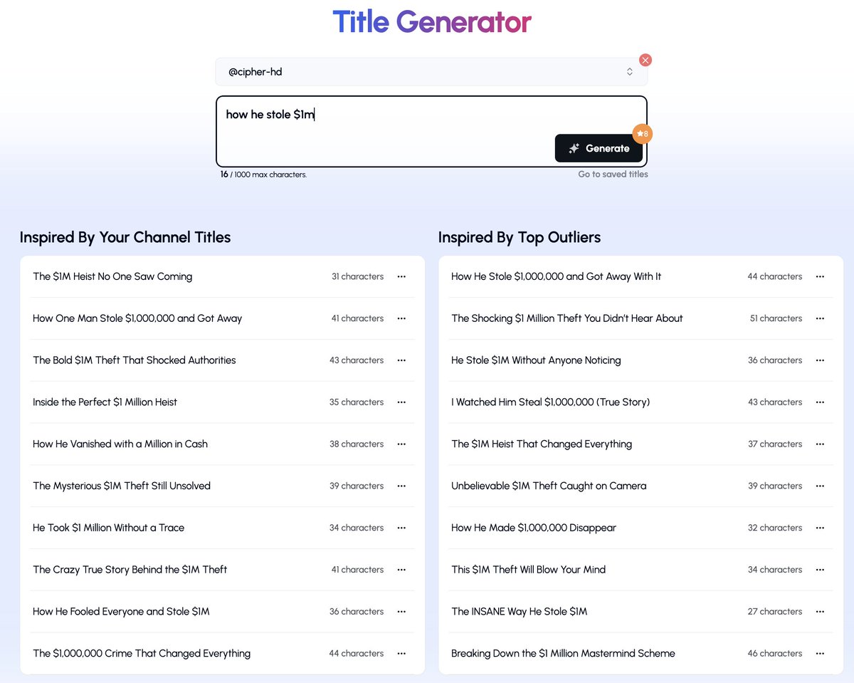 20 viral titles in 3s.

1of10 title generator.