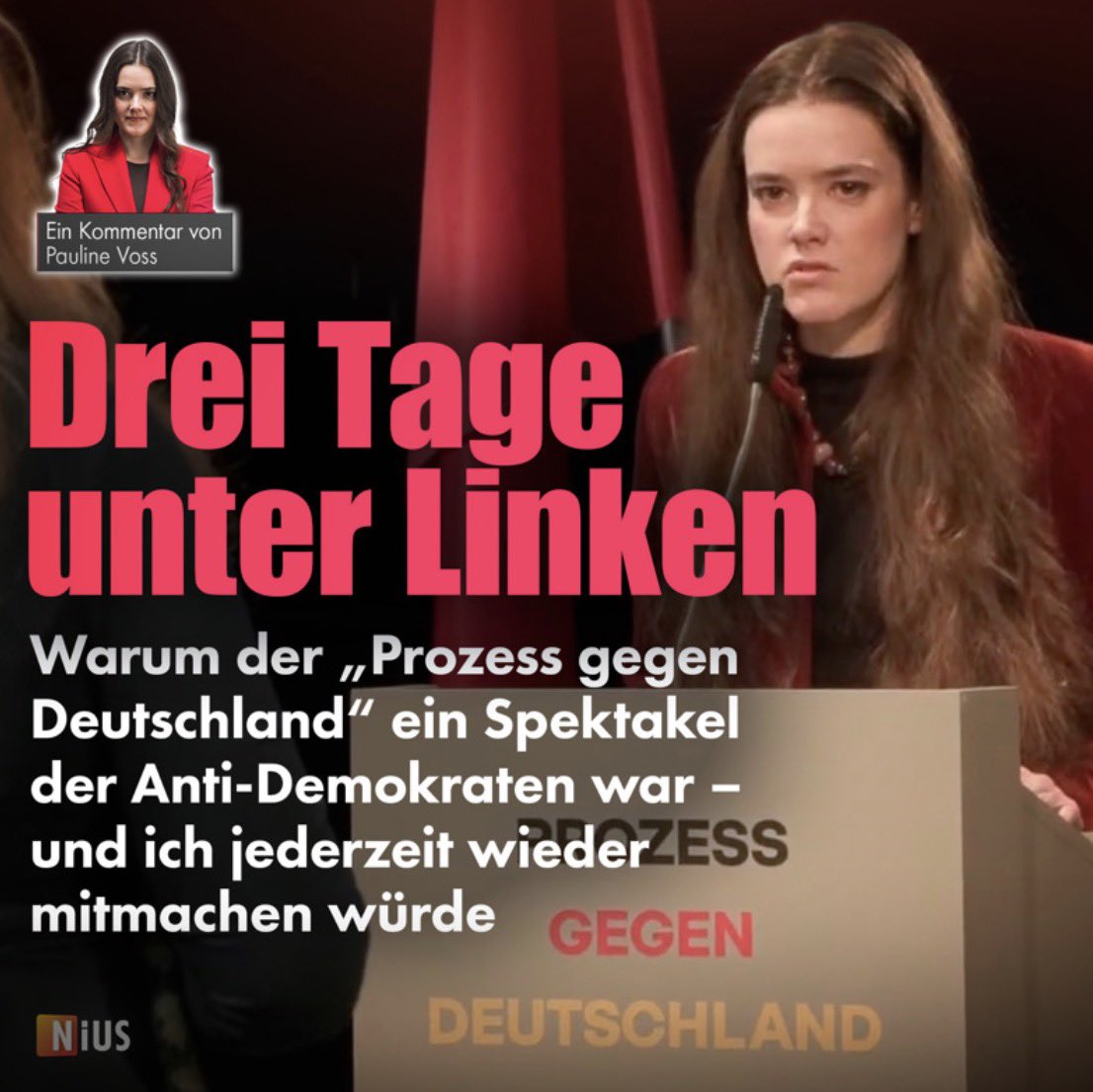 „Und so schien an diesem Wochenende die Idee eines Landes auf, in dem zwei entfremdete Lager – man mag sie links und rechts nennen oder autoritär und liberal – wieder miteinander zu sprechen beginnen. Dass dieser Dialog ausgerechnet um die Frage kreiste, ob eine der beiden Seiten