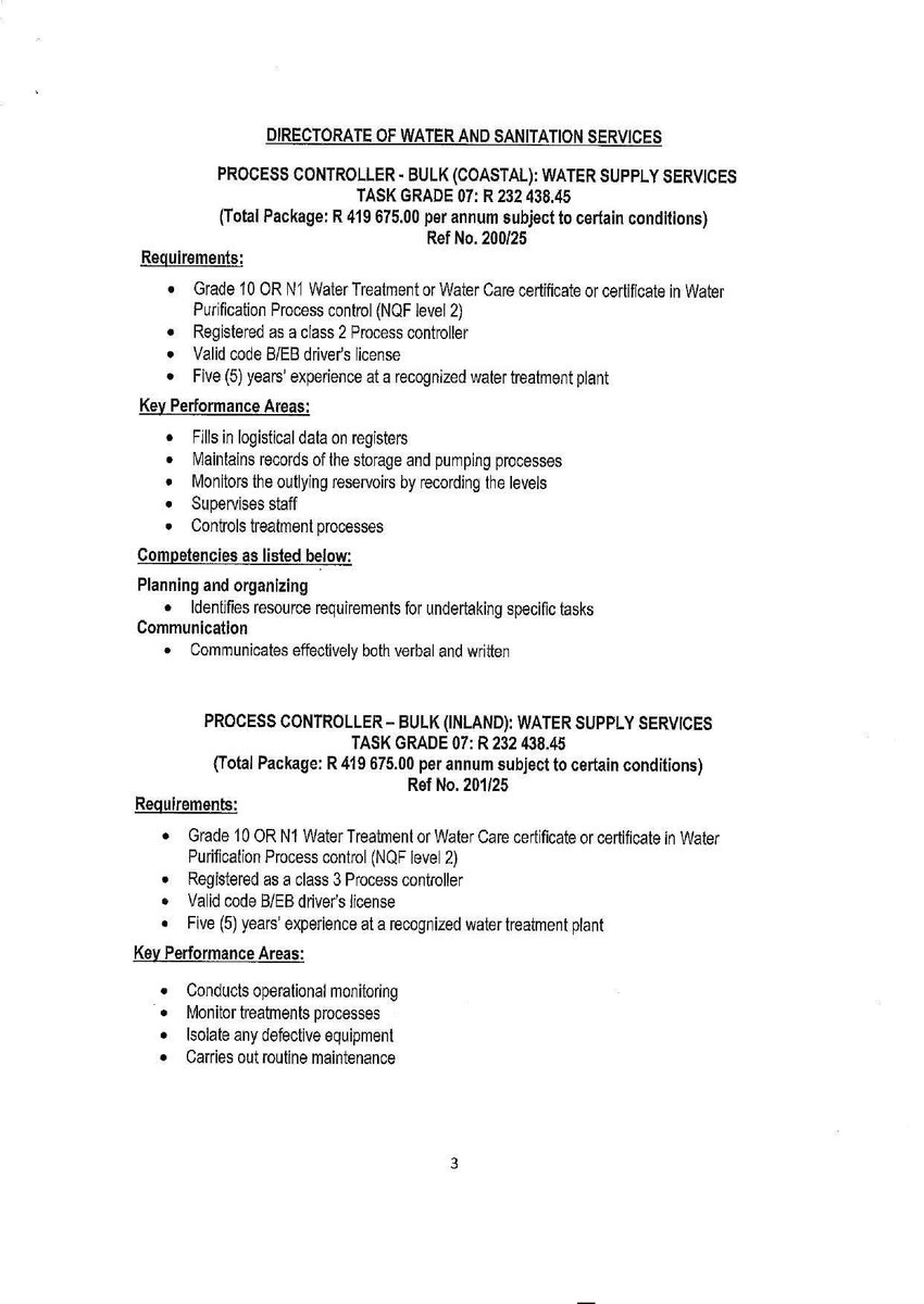 CURRENT VACANCIES IN BUFFALO CITY

Contact: Enquiries regarding these posts can be made to Mr Z. R. Shweni on 043 705 2706 or Melanie Naidoo on 043 705 2750. 

Click on the link to view full details of the application process buffalocity.gov.za/view_vacancy.p…

Closing Date: 2025-02 -20