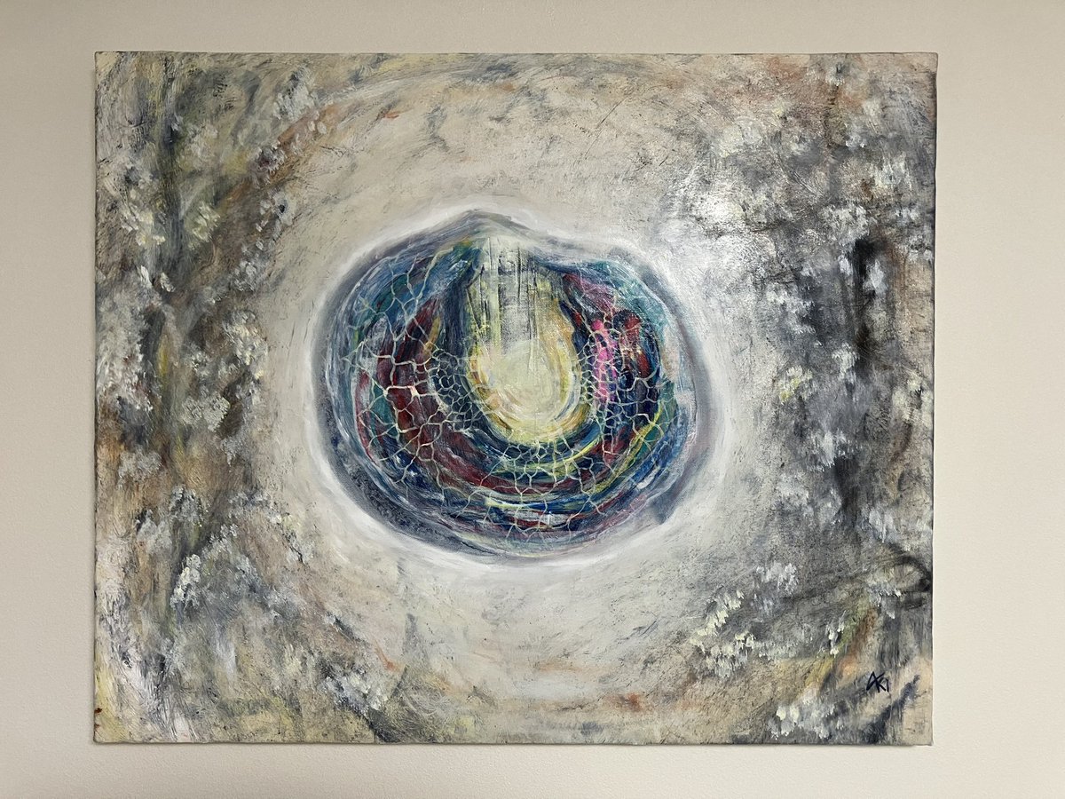 2026年 油彩, キャンバス（F12） 「核心」 個の内に秘めた美しさを表現