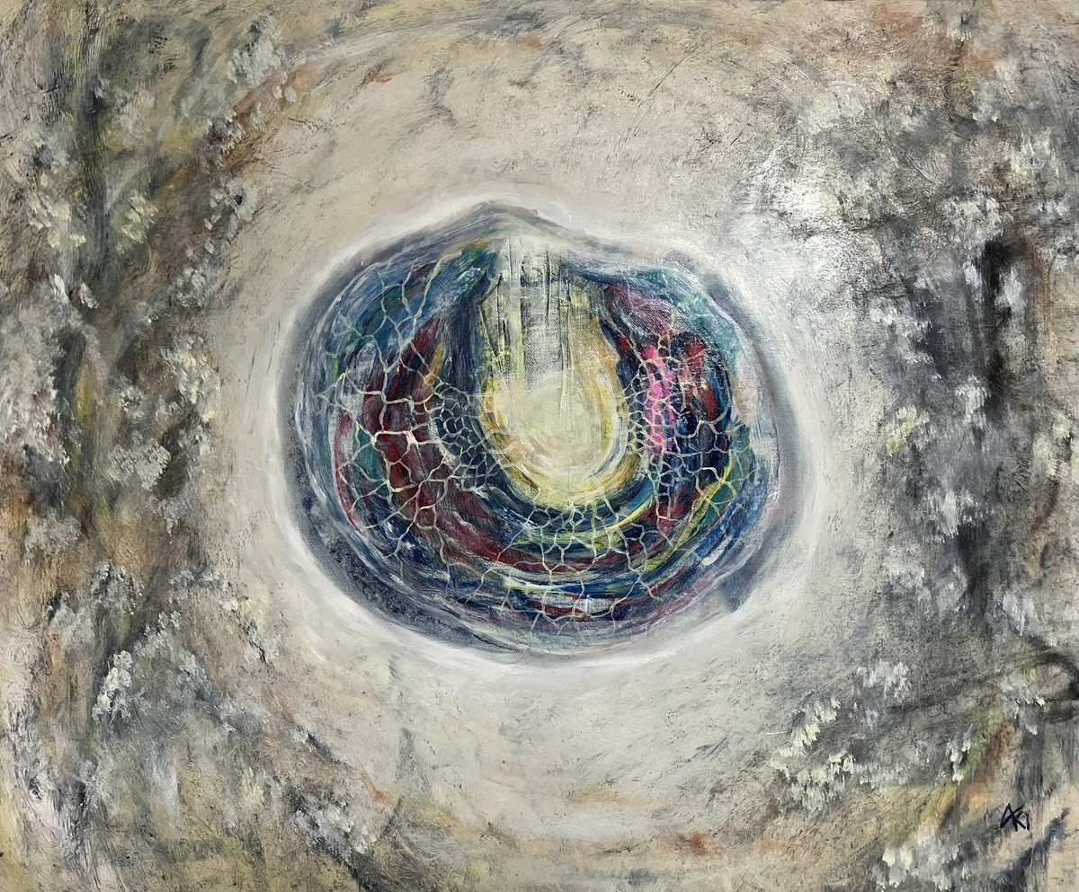 2026年 油彩, キャンバス（F12） 「核心」 個の内に秘めた美しさを表現