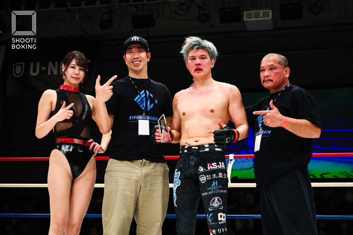 ／
#SHOOTBOXING 2026 act.1
📣🔥🔥大会結果🔥🔥📣
✅U-NEXT見逃し配信中▶︎x.gd/lGNJN
＼

【第4試合】66.0kg契約※OFGルール
◎村田聖明(<a href="/kiyoakisb/">村田聖明</a> )
vs
￼×木村亮彦(＠a_kick1999 )
🚩TKO 2R2分57秒 ※3ノックダウン
.
📝詳細▶︎x.gd/yOWrI
#SHOOTBOXING