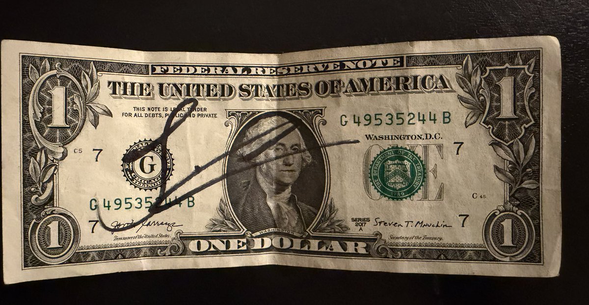 Jodadddyyy's tweet photo. @KingOfQueenz Btw wasn’t a coincidence I had cole signed the #7 dollar. 7th ALBUM #1 babyyyy https://t.co/cIn69y5ci4
