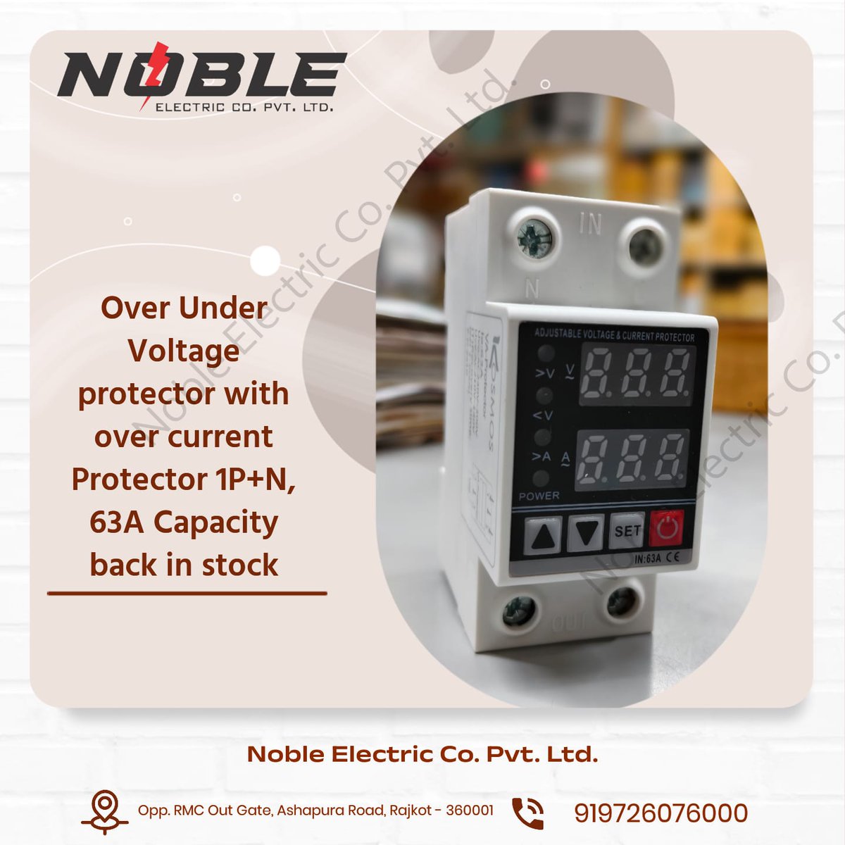 nobleele82's tweet photo. Are you facing problem due to unstable #Voltage #supply then we have solutions where this device protect against #Overvolt &amp; #undervolt &amp; #Overcurrent also.  #NECPL https://t.co/LjsU2FtGkA