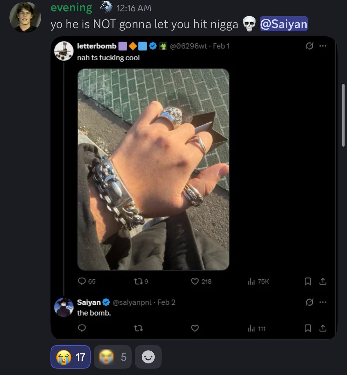 sobfarming's tweet image. yo @06296wt just curious do you know who @saiyanpnl is?