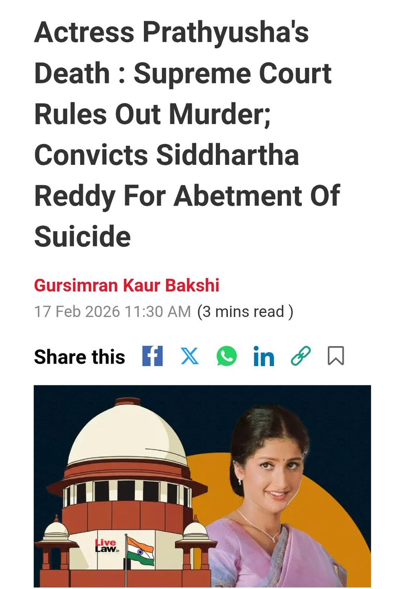 Prathyush Reddy 23 YEAR OLD CASE As per the brief facts, Prathyushya and Reddy were in ...