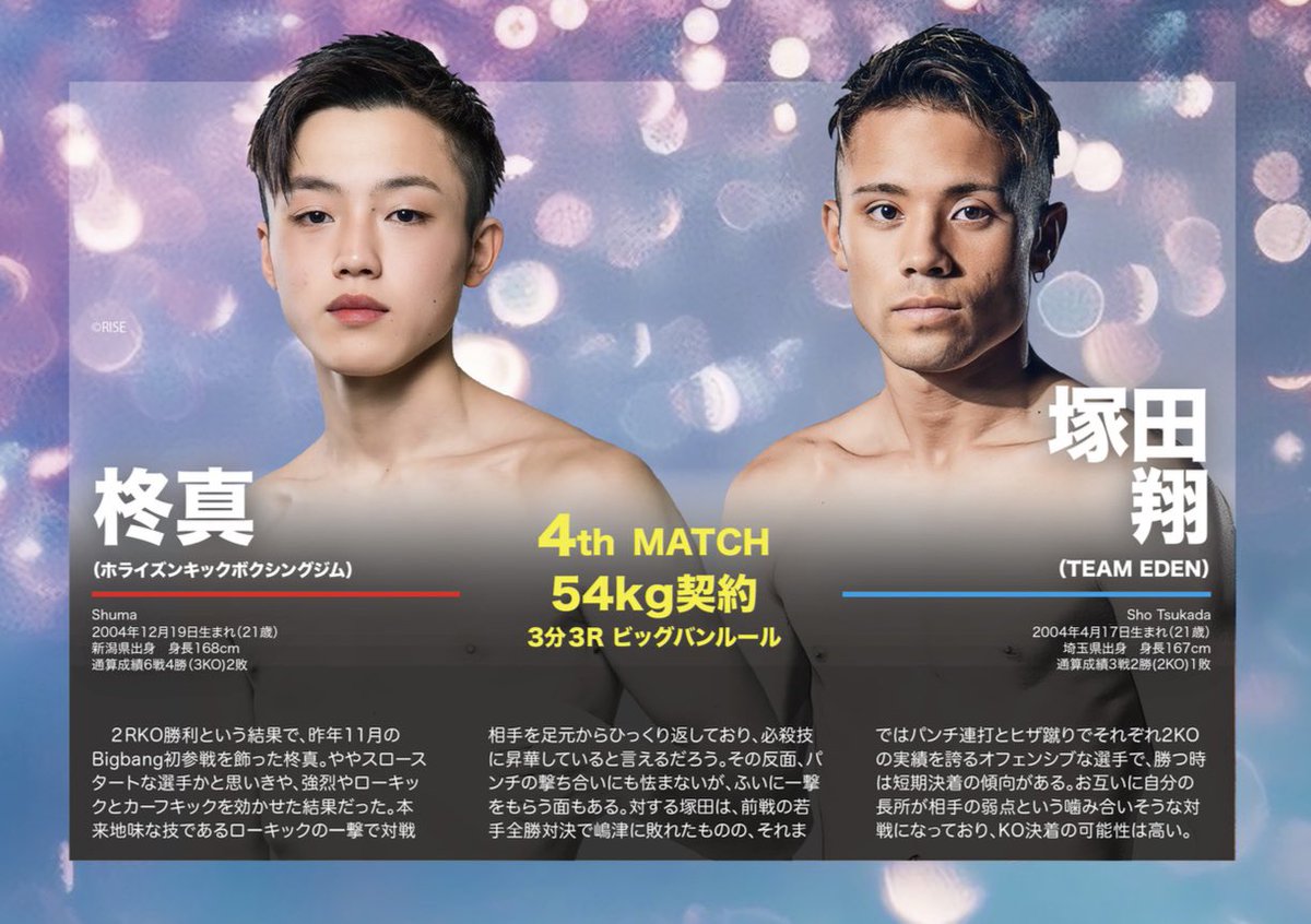 【試合目前】Bigbang55
2026年3月1日（日） / 後楽園ホール

54kg契約
3分3R ビッグバンルール

柊真
X（<a href="/_shuma_39/">柊真</a>）
insta（<a href="/shuma_1219/">齋藤嵩真</a>)

vs

塚田 翔
X（@）
insta（@sho_tsukada)

詳細は下記公式サイトをご確認ください
bigbang-kick.com/2025/12/31/big…

#bigbang_kick