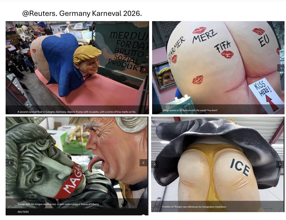 It would be a shame if these floats from this years German Karnevals went viral, wouldn’t it? #Trump