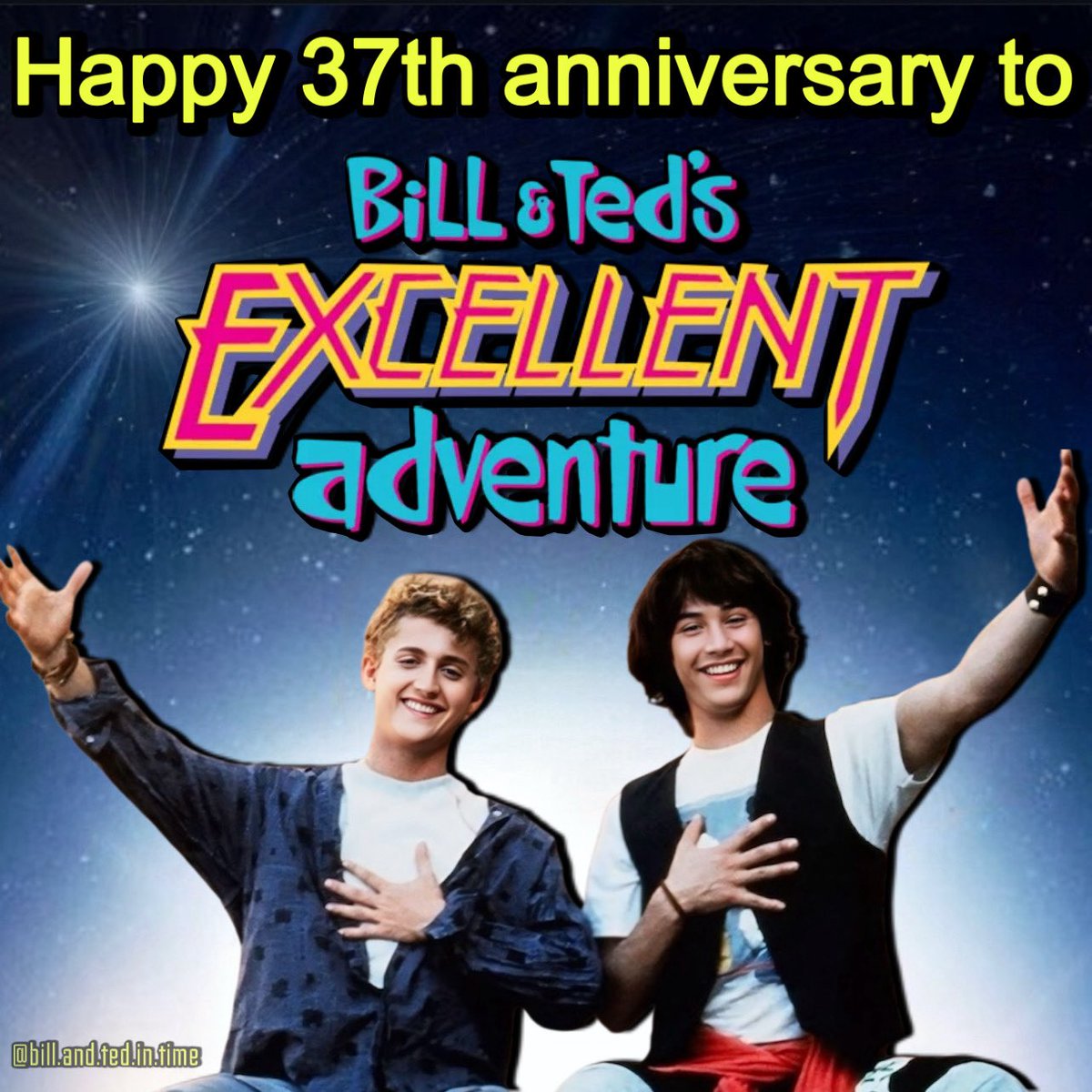 Happy 37th anniversary to this most excellent masterpiece!!!🎸🤙🏻 <a href="/BillandTed3/">Bill & Ted 3</a>