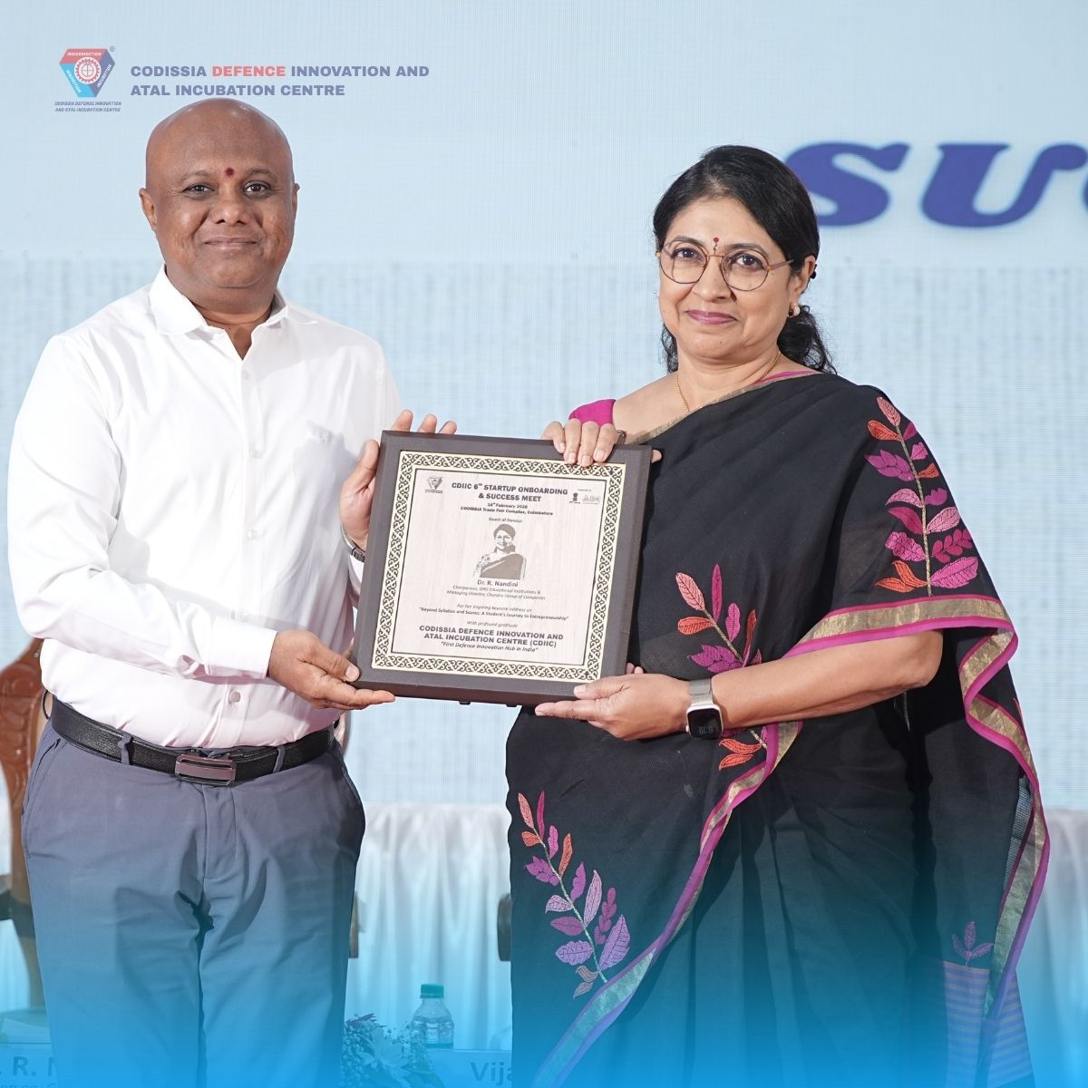 cdiic_official's tweet photo. CDIIC successfully onboarded its 6th Batch of Startups &amp; celebrated the CDIIC Success Meet! 🚀
Honoured by the presence of our Chief Guests:
- Mr. Ashish Pandey – Innovation Lead, AIM
- Mr. Vijay Mohan – Founder, Pricol
- Dr. R. Nandini – Chairperson, GRG Educational Institutions https://t.co/gS6pUCK8cY