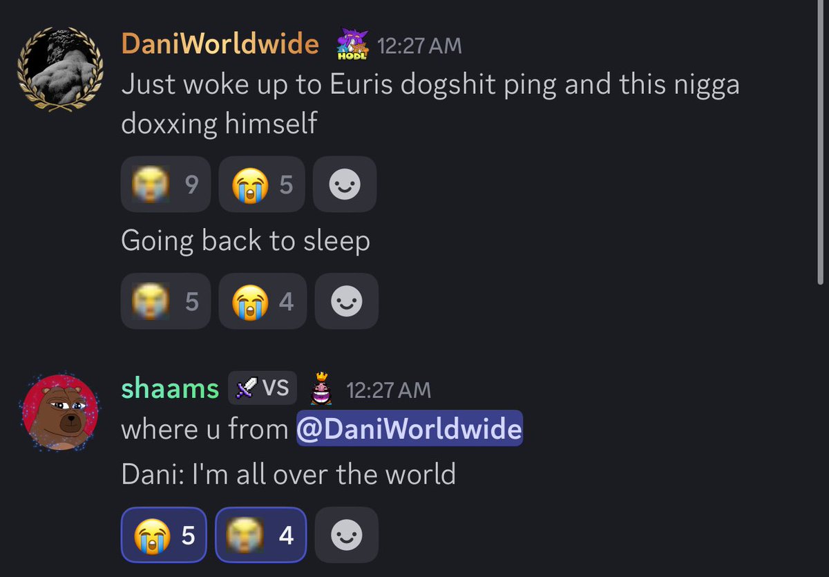 sobfarming's tweet image. .@DaniWorldwide x @shaams