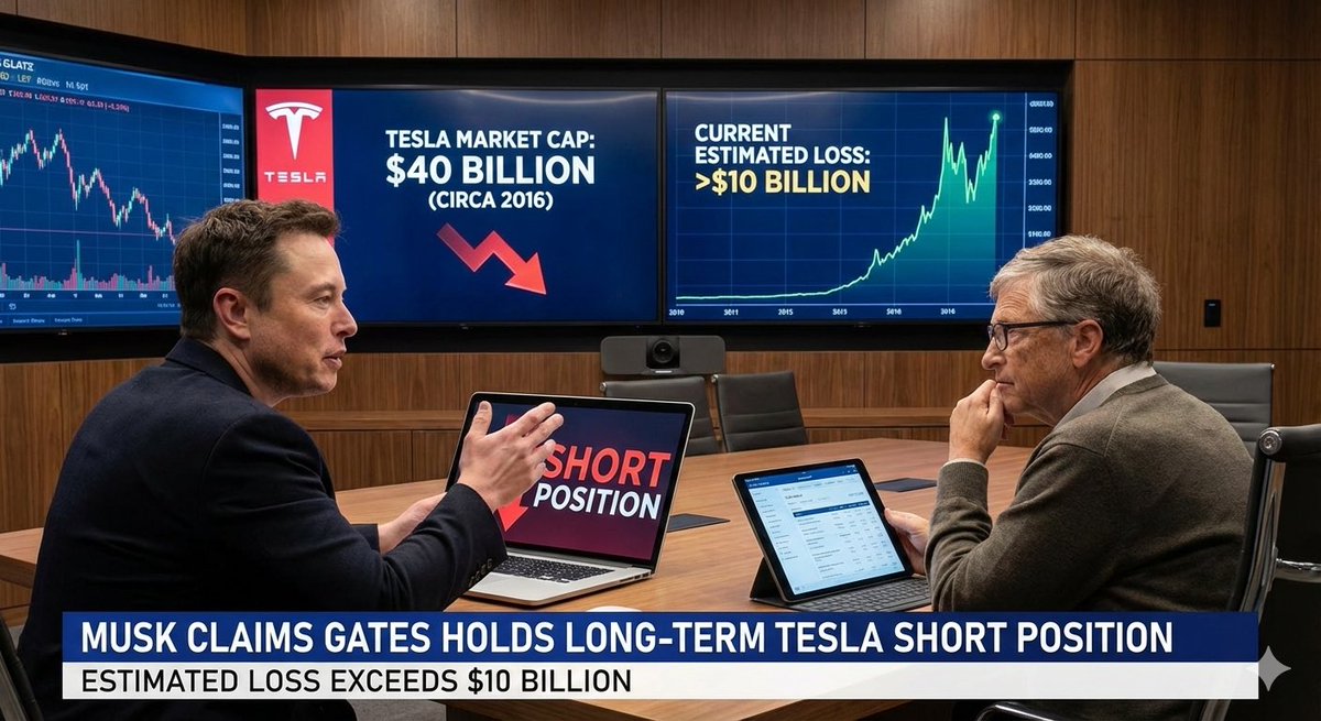 According to Elon Musk, Bill Gates established a short position of ...
