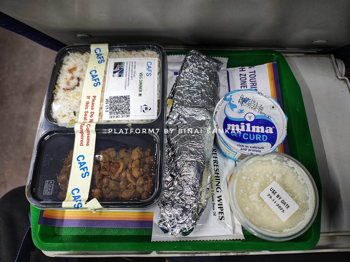 The best thing that happened in recent times is handing over catering of select Vande Bharat Expresses to reputed firms like CAFS and Haldirams. Time and over <a href="/IRCTCofficial/">IRCTC</a> has proved that their catering providers cannot provide premium quality #VandeBharatExpress