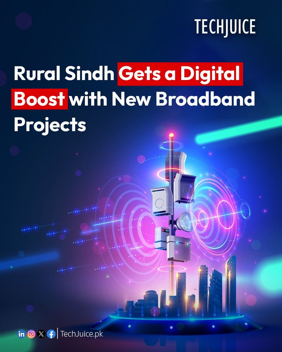 TechJuicePk's tweet image. Rural Sindh gets digital boost.
In a major move to expand digital access, the Universal Service Fund has signed Rs 3.94 billion contracts to roll out high speed optical fibre and mobile broadband across Sanghar and Badin in Sindh.

#techjuice #broadband #pakistan #technews