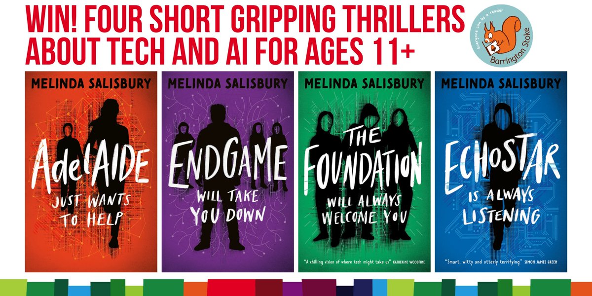 ⭐  BOOK BUNDLE GIVEAWAY⭐ 

We’re thrilled to be giving away FOUR gripping tech thrillers from bestselling author Melinda Salisbury for ages 11+.

Centred on augmented reality, digital addiction and corporate power, these gripping stories explore what happens when technology